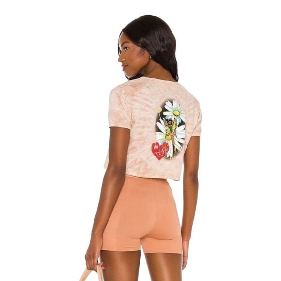 Boys Lie Lady Flower Tie Dye Tee - Size Small - Brown - Picture 1 of 8